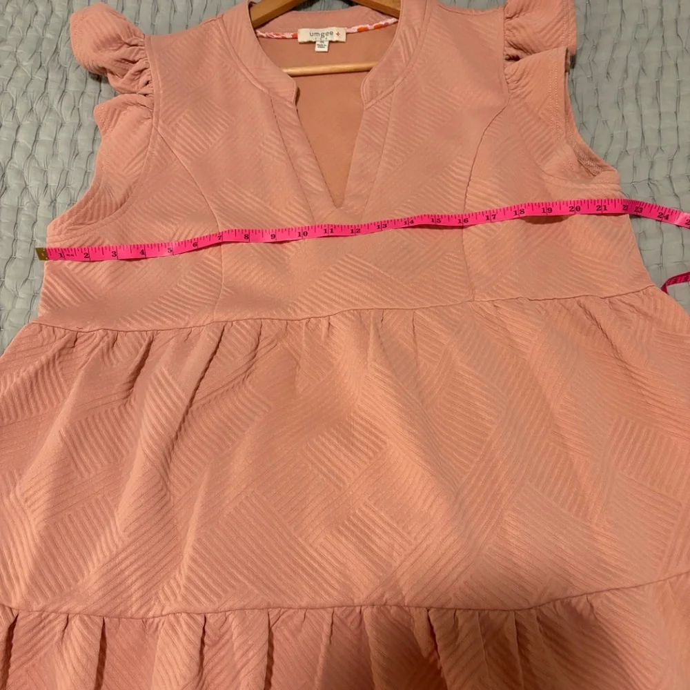 Umgee Blush Textured Dress, 1XL - Picture 5 of 9